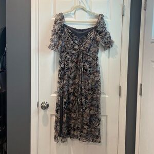 Nasty Gal Shimmery Midi Cocktail Party Dress